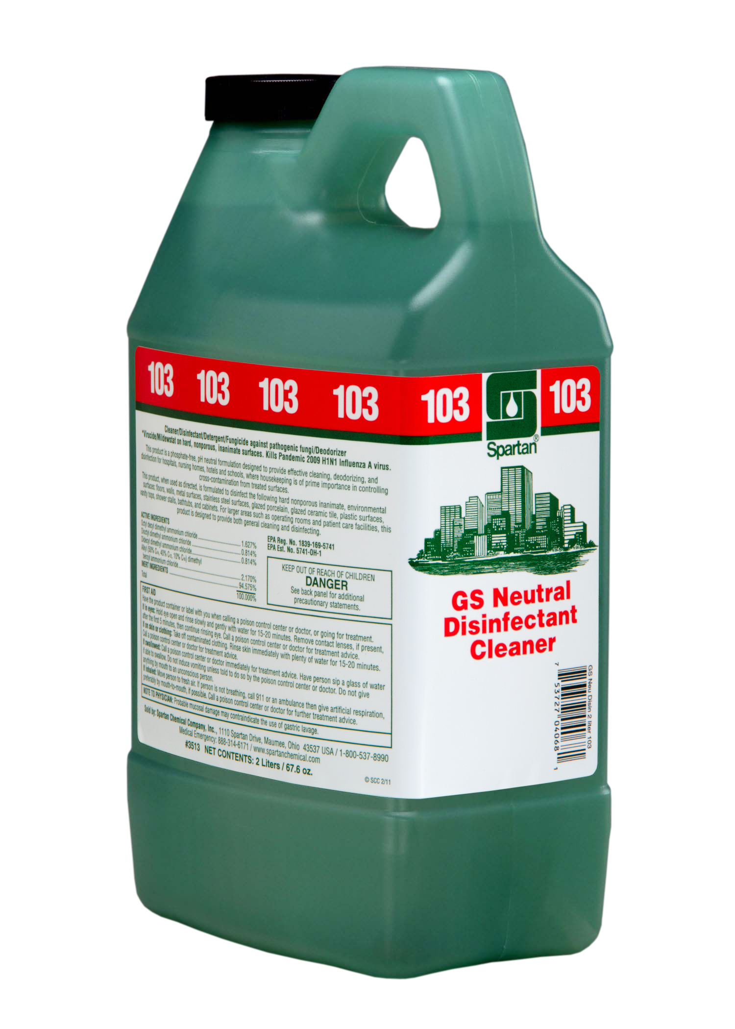 GS Neutral Disinfectant Cleaner® 103 2 liter (4 per case)